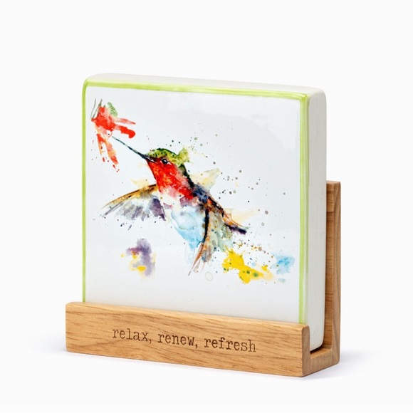 Dean Crouser. DEMDACO. Essential Oil Diffuser. Hummingbird. Flower. Watercolor - Picture 2 of 14